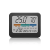323 Multifunctional Indoor Thermometer with Humidity Gauge Accurate Readings Comfort Indicator Time Date and Week Displa