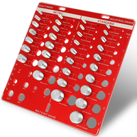 34 Nut and Bolt Thread Checker Bolt Size and Thread Identifier Gauge Standard and Metric Bolt and Nut Gauge with Inch an