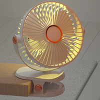 360 Adjustable Mini Silent Clip Fan 4000mAh 5 Speed USB Rechargeable Desktop Mini Fan Small Portable Silent Fan
