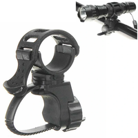 360 Degree Bike Bicycle Torch Mount Holder With Clip Clamp Adjustable Light Lamp Flashlight Holder