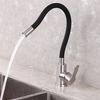 360° Rotatable 304 Stainless Steel Kitchen Silicone Tube Faucet Hot And Cold Brushed Universal Rotatable Vegetable Sink