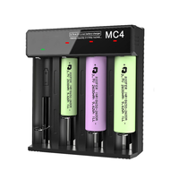 3.7V-4.2V LED Power Indicator TC/CC/CV 3Modes USB Rechargeable 4Slots Lithium Battery Charger 18650/26650/21700 Battery