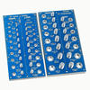 38 2 in 1 Nut and Bolt Thread Checker Bolt Size and Thread Identifier Gauge Standard and Metric Bolt and Nut Gauge with