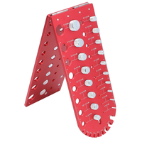 38 Nut and Bolt Thread Checker Foldable Design Identifier Gauge with 18 Standard & 20 Metric & 9 Drill Bit Gauge