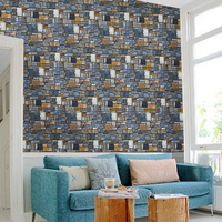 3D Waterproof Wall Paper Brick Sticker Rolls Self-adhesive Backdrop 45cm*5/10m For Bedroom Living Room Decoration