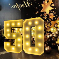 3FT Giant Balloon Frame Marquee Numbers with Backup Warm Light Bulb Easy 15 Minute Assembly Ideal for Versatile Event De