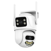 3K 6MP Dual Lens Outdoors WiFi Security Camera HD Night Vision Motion Detection Auto Tracking Waterproof Siren Alarm Pus