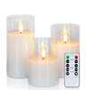 3Pack LED Battery Operated Decorative Light Remote Control Flameless Candles for Bedroom and Party