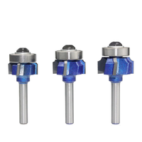 3PCS 6mm 8mm 1/4"Shank Z4 Corner Round Router Bit R1 R2 R3 Trim Edging Woodworking Mill Classical Cutter Bit