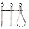 3pcs 8Inch Spring Caliper Set Internal Measuring Type with Flat Legs Carbon Steel Machinist Tool Silver Caliper Metalwor