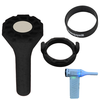 3PCS PVC Mini Hairdryer Extension Interface and Storage Bag Interface Versatile Accessory for Most Mini Hairdryers Compa