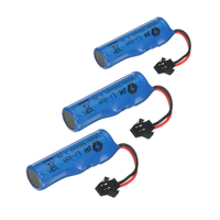 3PCS3.7V 500mAh 1S 14500 Li-ion Battery for 1/24 2.4G 4WD Drift S810 RC Car