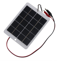 3W 5V Solar Charging Panel A Grade Polycrystalline Silicon 18.8% High Efficiency USB Output Tiger Clip Portable DIY Sola