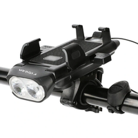 4 In 1 Bicycle Front Light USB Chargeable Phone Holder Bike Horn Cycling Flashlight MTB Power Bank Headlight Bike Access