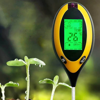 4 in 1 Professional Soil Tester Moisture PH Temperature Sunlight Intensity Meter Digital Display Soil Tests