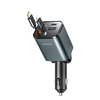 4 in 1 Retractable Car Charger Adapter 69W 180° Rotatable Car Charger USB C Fast Charging for iP 16 15 14 13 12