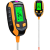 4-in-1/5-in-1 Soil Tester with pH Temperature Moisture Sunlight and Air Moisture Detection Quick Accurate LCD Display Id