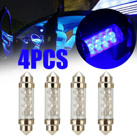 4-Pack 39mm/41mm/42mm Double Tip 8LEDs Car LED Reading Light License Plate Light Trunk Light Bulbs