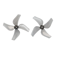 4 Pairs GEMFAN 1211 31mm 1.2 Inch 4 Blade PC Propeller 0.8mm / 1mm for FPV Racing Drones Compatible with 0702 29000kV Mo