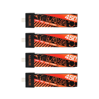 4 PCS / 8PCS BETAFPV 3.8V 450mAh 75C 1S LiHV Battery High Performance Z-Folding Process BT2.0 Connector for Air75 FPV Ra