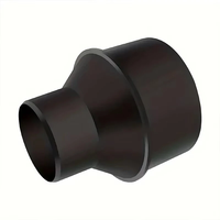 4" To 2-1/2" Hose Tapered Adapter Dust Collection Reducer Fitting Vacuum Attachment Plastic Cone Shape for Woodworking W