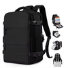 40*25*20cm Waterproof Nylon Travel Backpack 180° Open Design Laptop Clothing Shoes Compartment Luggage Bag with Trolley