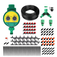 40m DIY Garden Water Irrigation Flowering With Timer Outdoor Cooling Greenhouse Planting Dripping System