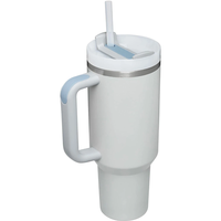 40oz Stainless Steel Vacuum Insulated Tumbler with Handle Straw Lid and Straw for Water Iced Tea or Coffee