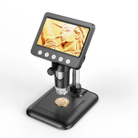 4.3 Inch Digital Microscope 50X-1000X Magnification 2 Million Pixel HD Camera 8 LED Lights Portable USB Rechargeable Ind