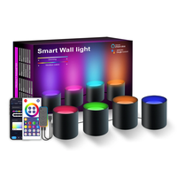 4/6 Pack TUYA WIFI Smart Wall Lamp RGB Music Sync LED Modern Decor Downlight Simple Wall Light Work With Alexa Google As