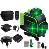 4D 16 Lines Green Light Laser Levels360° Self Rotary Leveling Measure Tools with 2PCS Lithium Batteries