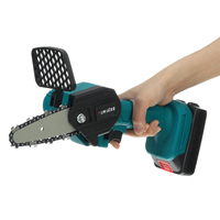 4In Mini Cordless Rechargeable Electric Chainsaw One-Hand Chain Saws Woodworking Cutting Tool W/ 1 or 2pcsch Pruning Cut