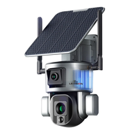 4K 8MP 4G Dual-lens Security Camera Solar Powered PTZ Cam Wireless Two-way Intercom PIR Motion Detection Auto Tracking N
