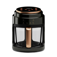 4L Capacity Fully Automatic Household Air Fryer with Touch Control Visible Window for Healthy and Convenient Home Cookin