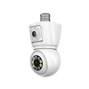 4MP/6MP ICSee WiFi IP Camera Dual-lens HD Indoor Security Camera Night Vision Remote Access Two-way Audio E27 Socket