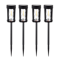 4Pack LED Solar Lawn Light 2300K Warm Light Outdoor Waterproof Garden Night Light Courtyard Decoration Landscape Pathway