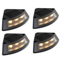 4Pack OutdoorSolar Lights Yard Lamp Landscape Decor Villa Balcony Garden Wall Step Lamps Stair Light