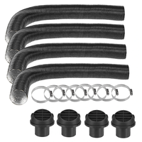 4Pcs 42mm Heater Duct Pipe Tube Air Duct Vent For Air Diesel Heater 4 Holes
