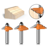 4PCS 8mm Shank Roman Ogee Edge Forming Router Bit Set Classical and Bead Molding and Edging Router Bit 25.4mm/31.7mm/38m