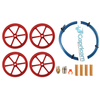 4Pcs All Metal Platform Red Leveling Nut + PTEF Tube with Leveling Spring Upgrade Accessories Kit Suit Ender-3/3Pro/5 3D