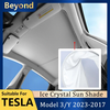 4pcs Car Top Split Sunshade Cover Heat Insulation Crystal Sunshade Cover Roof Sunshade Front Rear Sunroof Skylight for T