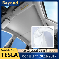4pcs Car Top Split Sunshade Cover Heat Insulation Crystal Sunshade Cover Roof Sunshade Front Rear Sunroof Skylight for T