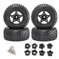 4PCS D232 Upgraded Off-Road Tires Wheels for 1/8 1/10 Short Course Truck RC Cars Vehicles Models Parts Accessories