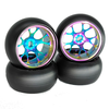 4PCS Drift Tires Wheels Metal Rims for Wltoys Mini-Q 1/28 K969 K989 P939 284131 On-Road RC Cars Vehicles Models Spare Pa