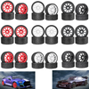 4PCS Eight-Character Pattern Racing Road Wheel Tire Spare Parts for ARRMA 1/7 Firebird FELONY Mustang GT Flat Race RC Ca