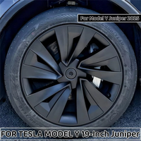 4PCS For Tesla Model Y Juniper 19 Inch Wheel Hubcap Car Replacement Wheel Cover Automobile Hub Cap Full Rim Car 2025 Acc
