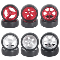 4PCS LDRC LD1801 LD1802 LD1803 LD1804 1/18 RC Car Upgraded Parts Drift Tires Metal Wheel Rims/Racing Tyres Vehicles Mode