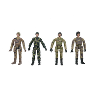 4PCS MK1197 Series Climbing RC Car DIY Ornament Military Action Figure Set Multi-Articulated Articulated Figures Random