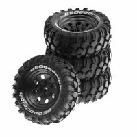 4PCS Off Road Tires Wheel 1.9 inch for 1/8 RC Racing Crawler Car FMS NT4 SCX10 W136 RC Car Parts One Line Hex Adapter