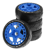 4PCS Rally On-Road Tires Wheels 17mm Hex for ARRMA ZD Racing HSP HNR X3GT 1/7 1/8 RC Car Vehicles Model Parts